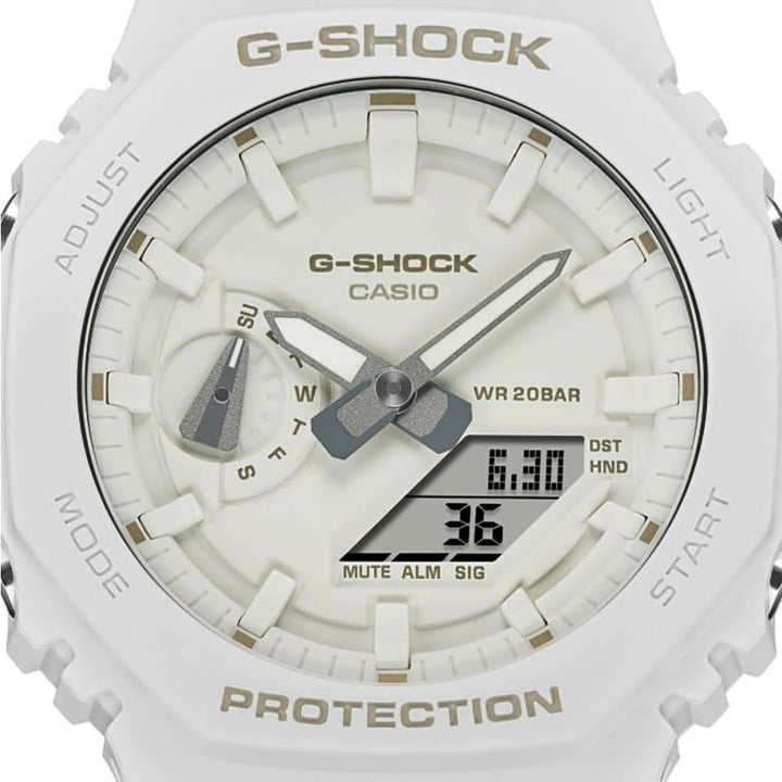 Casio G-Shock GA-2100-7A7ER Tone-on-Tone White Carbon Watch - View 2