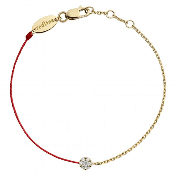 Redline 20H J Illusion Diamond Red Thread Bracelet - View 1
