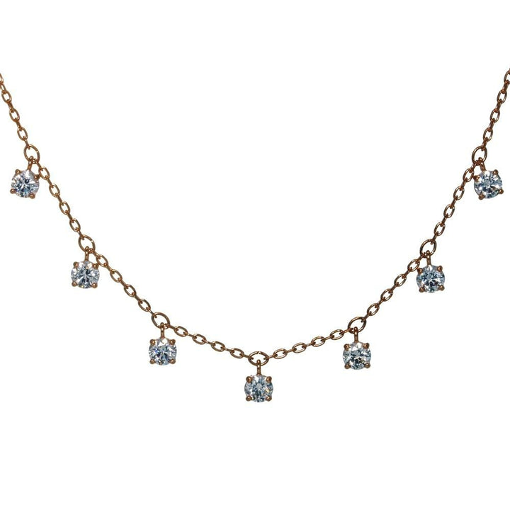 Swarovski Attract Necklace: Rose Gold & White Crystal 5380061 - View 1