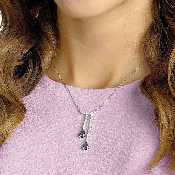 Swarovski Vintage Crystal Y Necklace, Rhodium Plated - 5457628 - View 3