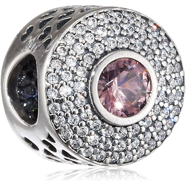 Pandora Abstract Charm: Blush Pink Crystal & Cubic Zirconia (791763NBP) - View 1