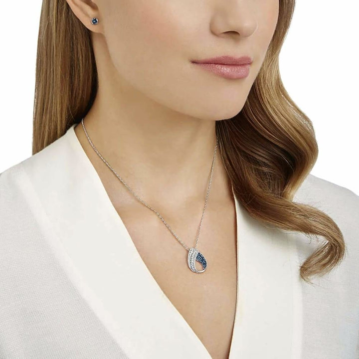 Swarovski Fortunately Blue Crystal Necklace and Earring Set 5237981 - View 3