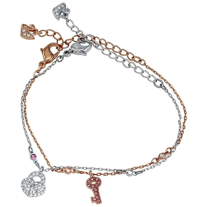 Swarovski Crystal Wishes Lock & Key Bracelet Set 5272251 - View 2
