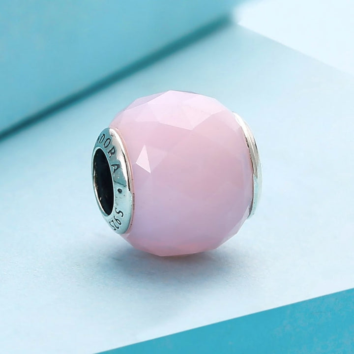 Pandora Opalescent Pink Geometric Charm 791722NOP - View 2