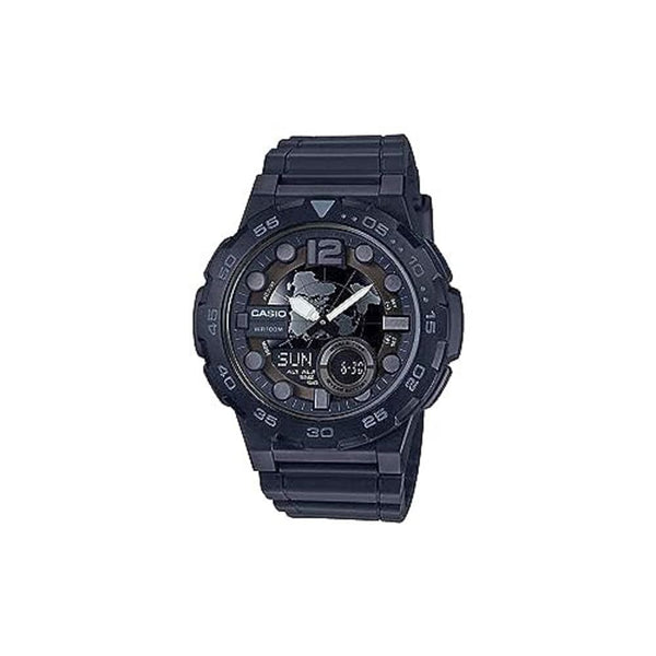 Casio AEQ-100W-1BVDF World Time Digital Watch - View 1