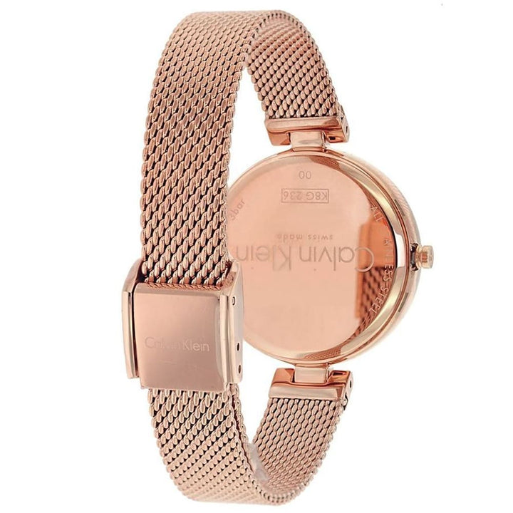 Calvin Klein Authentic K8G23626 Rose Gold Mesh Ladies Watch - View 3
