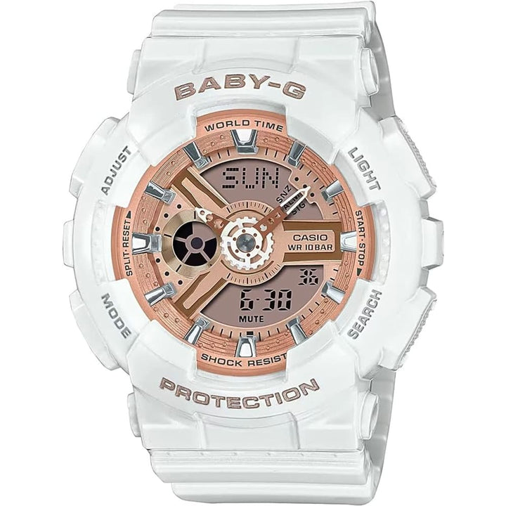 Casio Baby-G BA-110X-7A1ER Women's Sport Watch - White & Gold - View 1