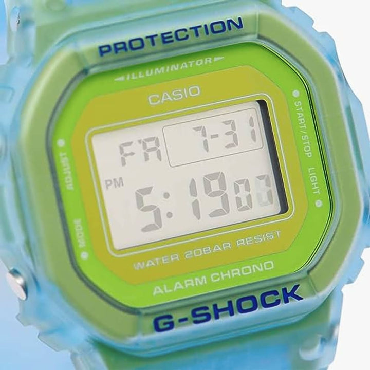 Casio G-Shock DW-5600LS-2ER Modern Transparent Blue Digital Watch - View 2