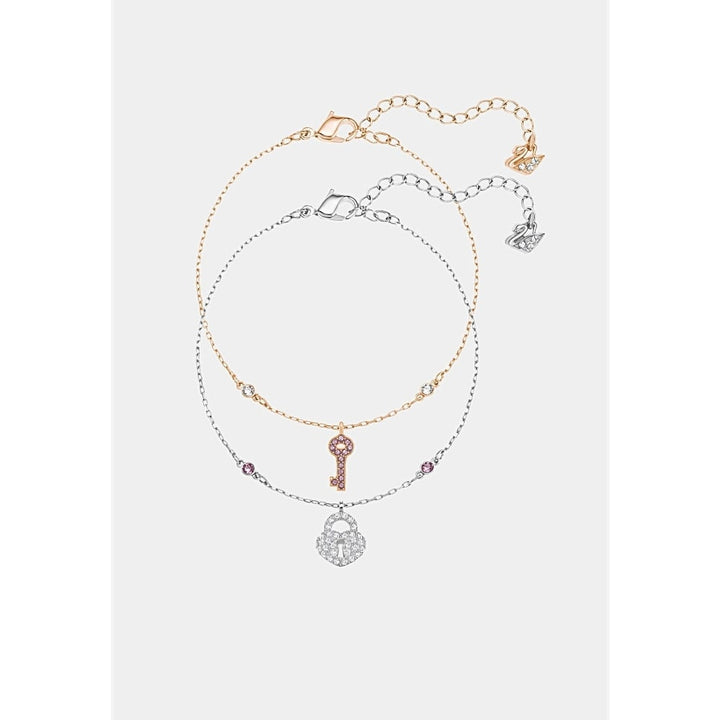 Swarovski Crystal Wishes Lock & Key Bracelet Set 5272251 - View 3