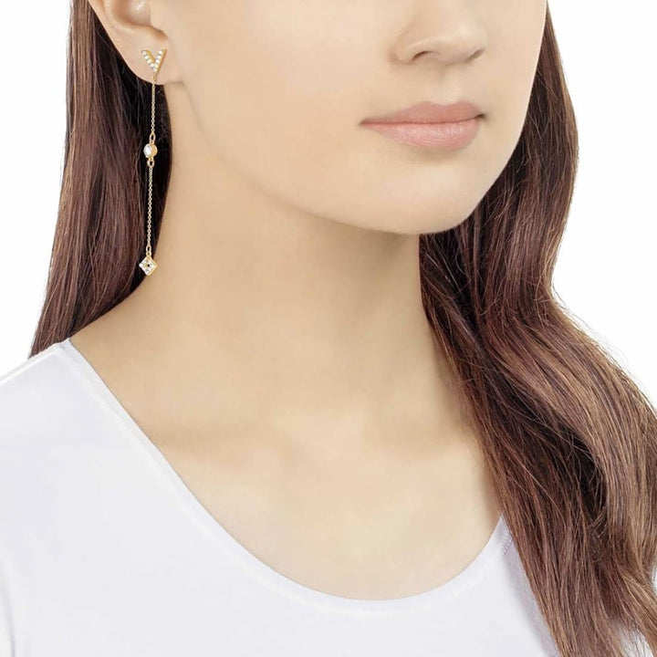 Swarovski Grapefruit Earrings 5385654: Rose Gold-Tone Elegance - View 4
