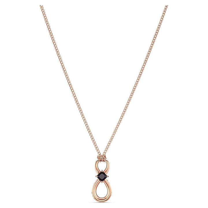 Swarovski Infinity Pendant: Black & Rose Gold Elegance 5533722 - View 1