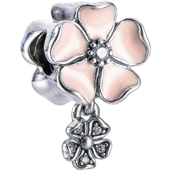 Pandora Pink Cherry Blossom Dangle Charm 791827EN40 - View 1