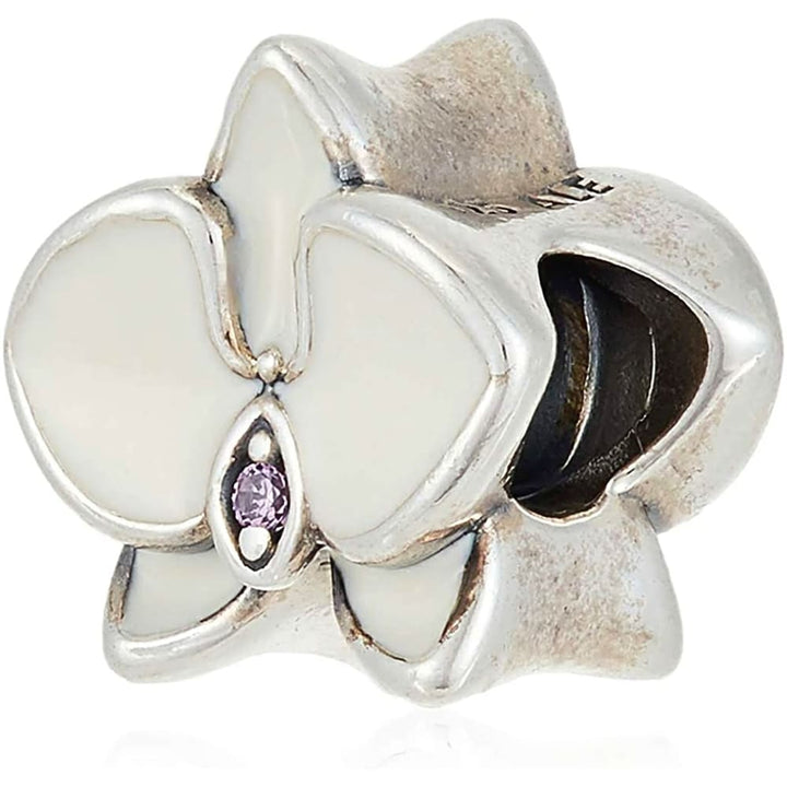 Pandora Orchid Charm 792074EN12 - A Floral Masterpiece - View 1