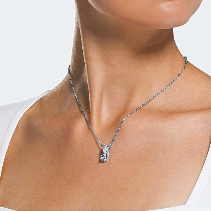5563908 Swarovski 5563906 Twist Pendant, Women's White Crystal Necklace ...
