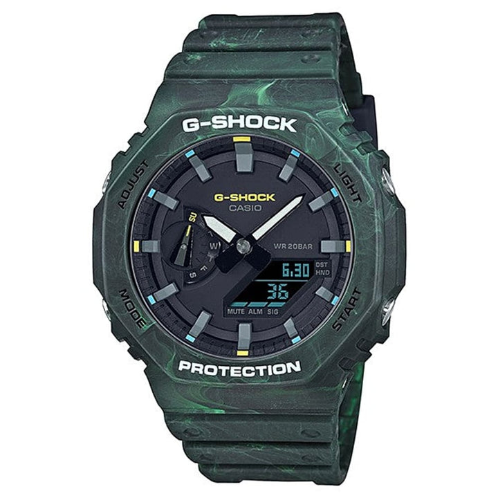 Casio G-Shock GA-2100FR-3AER Green Carbon Core Watch - View 1