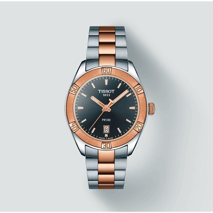 Tissot PR 100 Sport Chic: Rose Gold Elegance for You T1019102206100 - View 1