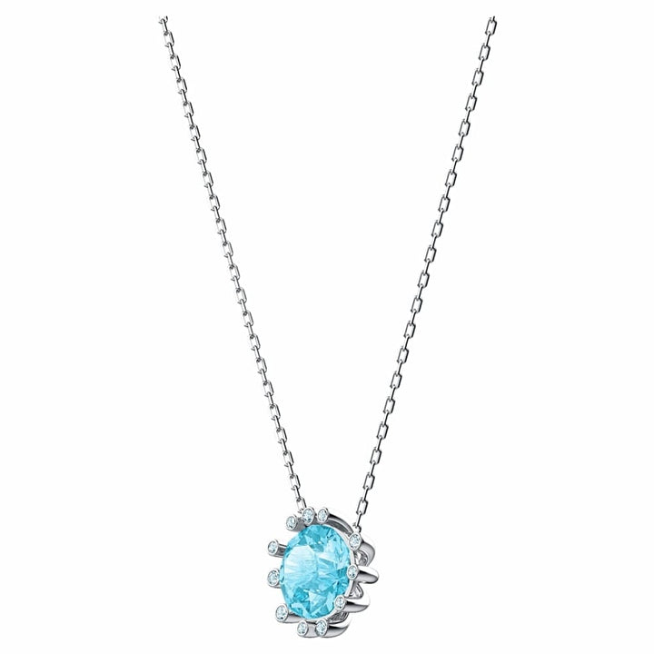 Swarovski Olive Aqua Pendant, 5479930 - Modern Crystal Necklace - View 2