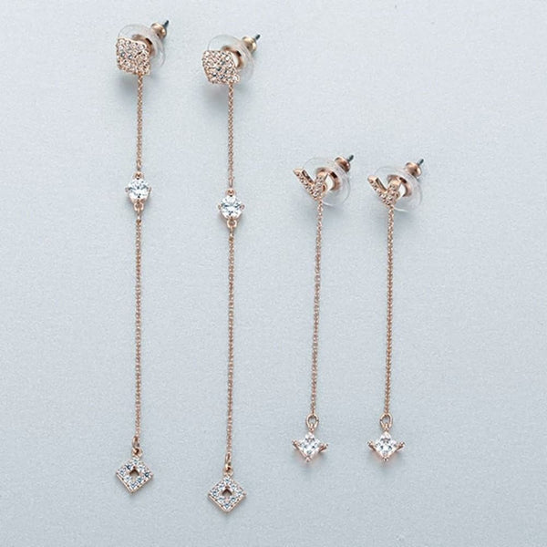 Swarovski Grapefruit Earrings 5385654: Rose Gold-Tone Elegance - View 1