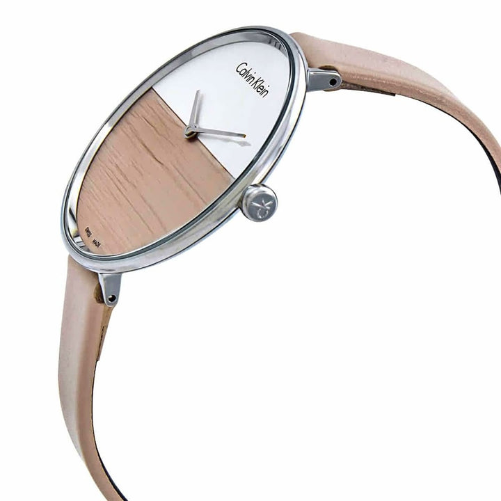Calvin Klein Rise K7A231XH Women's Pink Leather Watch - View 3