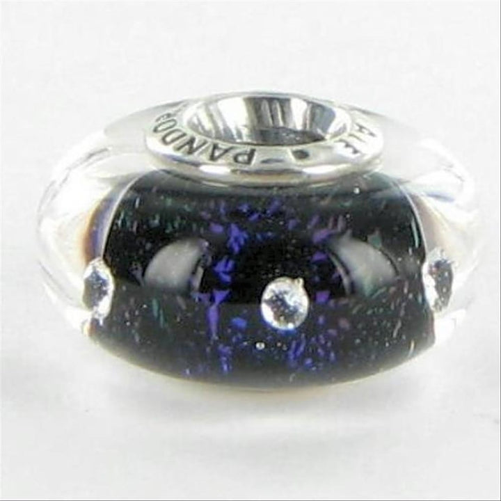 Pandora Midnight Blue Fizzle Murano Glass Charm 791627CZ - View 3
