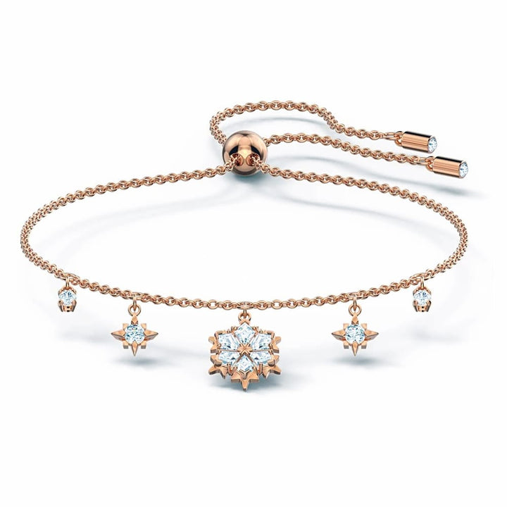 Swarovski Magic Snowflake Bracelet: Rose Gold & White, 5558186 - View 1