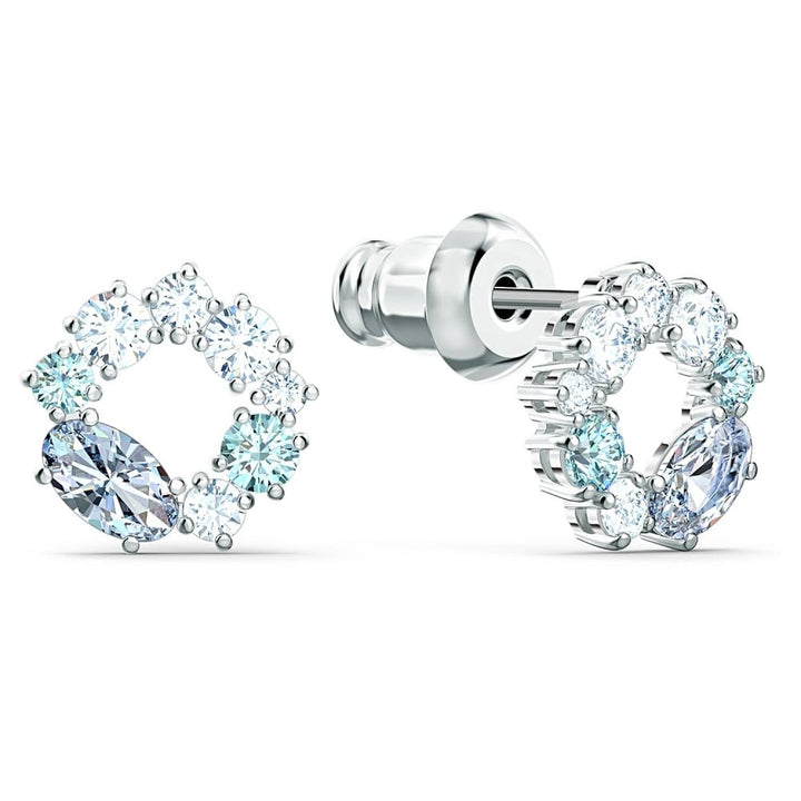 Swarovski Attract Circular Stud Earrings - Blue 5570943 - View 2