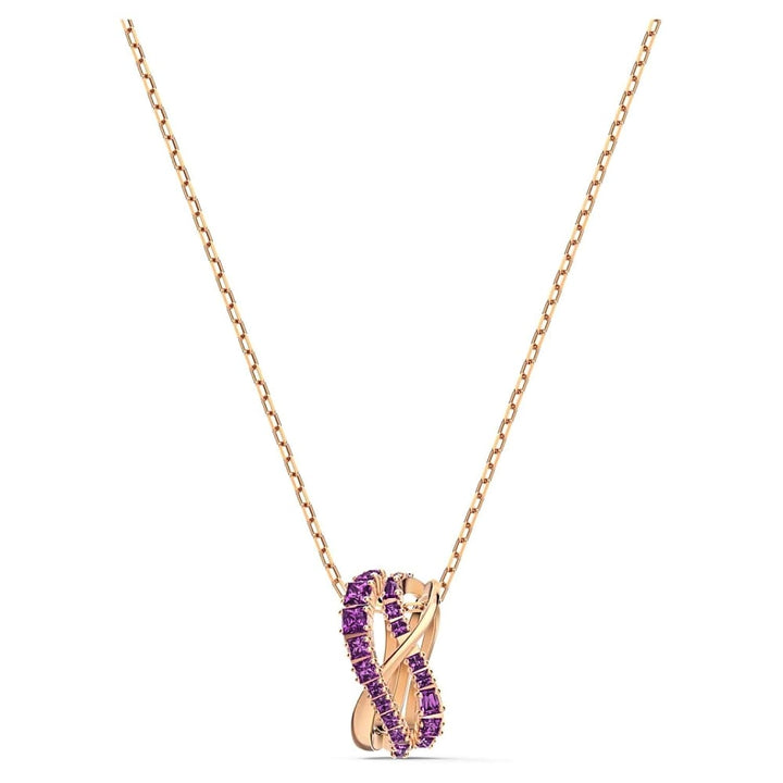 Swarovski Twist Pendant: Purple & Rose Gold Elegance, Style 5563907 - View 1