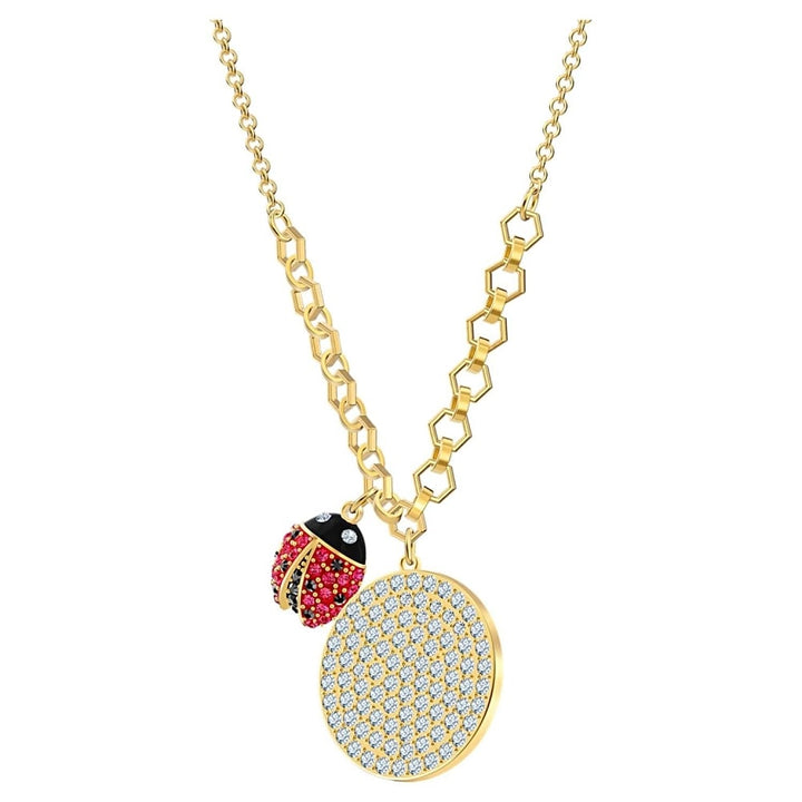 Swarovski Lisabel Red & Gold Coin Pendant Necklace - 5498808 - View 1