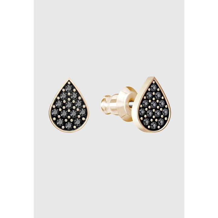 Swarovski Ginger Grey Crystal Stud Earrings in Rose Gold Tone Finish 5352236 - View 2
