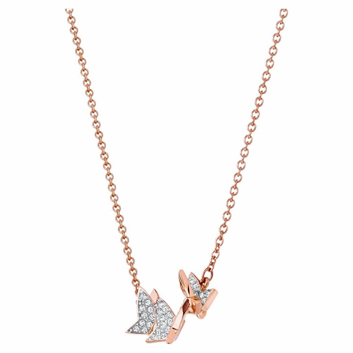 Swarovski Lilia Rose Gold Butterfly Necklace 5382366 - View 1