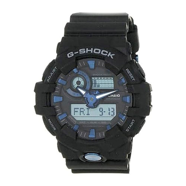 Casio G-Shock GA-710B-1A2DR Black & Blue Analog-Digital Watch - View 1