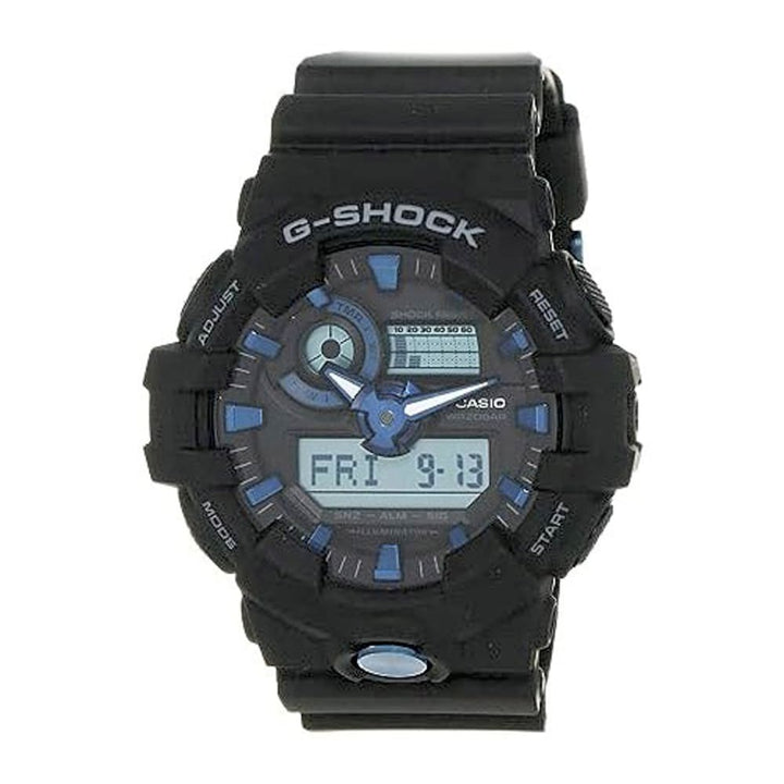 Casio G-Shock GA-710B-1A2DR Black & Blue Analog-Digital Watch - View 1