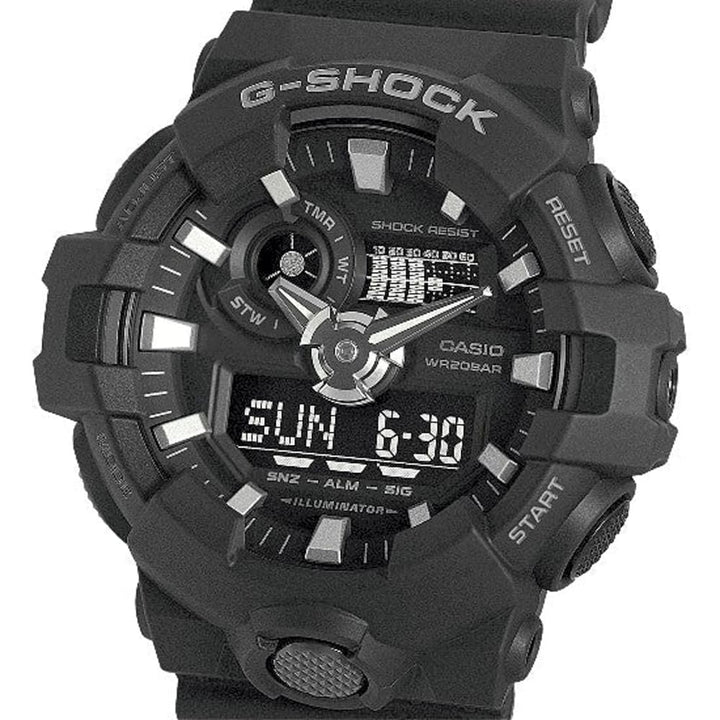 Casio G-Shock GA700-1BER Bold Black Resin Watch - View 4
