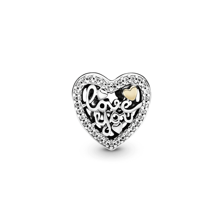 Pandora Love You Openwork Heart Charm 792037CZ - View 2
