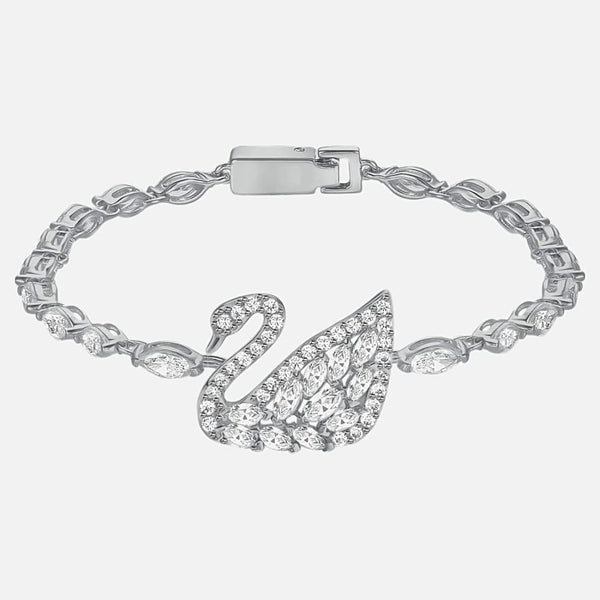 Swarovski Swan Lake Rhodium Bracelet - Model 5379947 - View 1