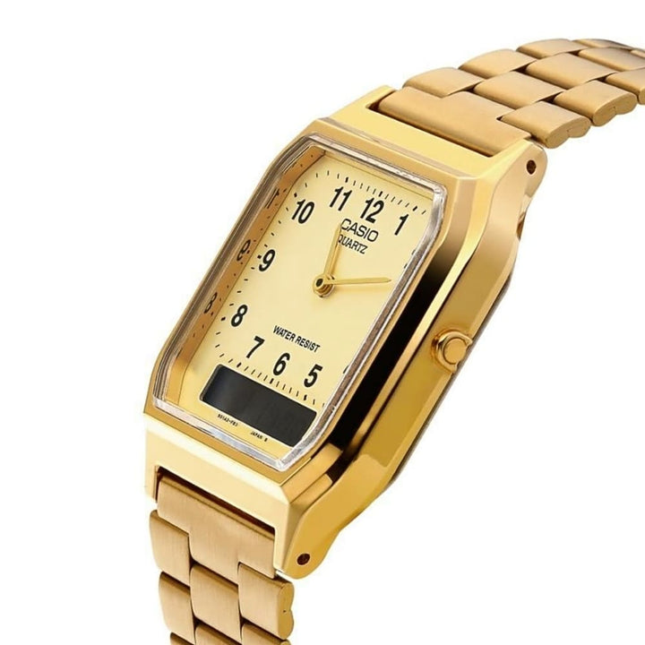 Casio Vintage Gold Tone Digital-Analog Watch AQ-230GA-9B - View 2