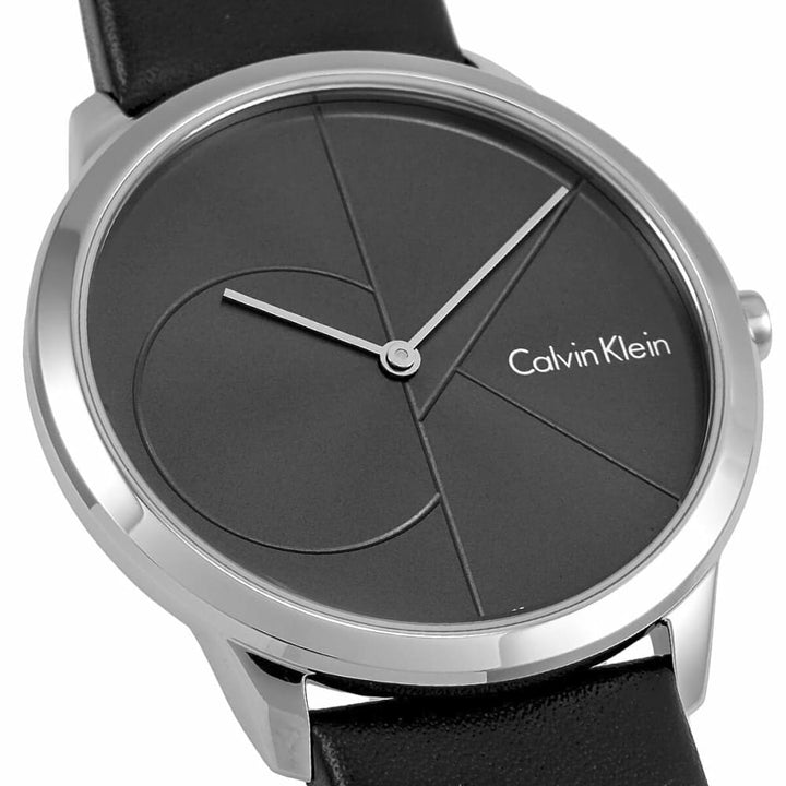 Calvin Klein Minimal K3M211C3 Men's Black Leather Watch - View 2