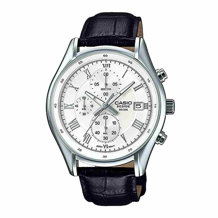 Casio Beside BEM-512L-7AVDF Men's Leather Dress Watch - View 1