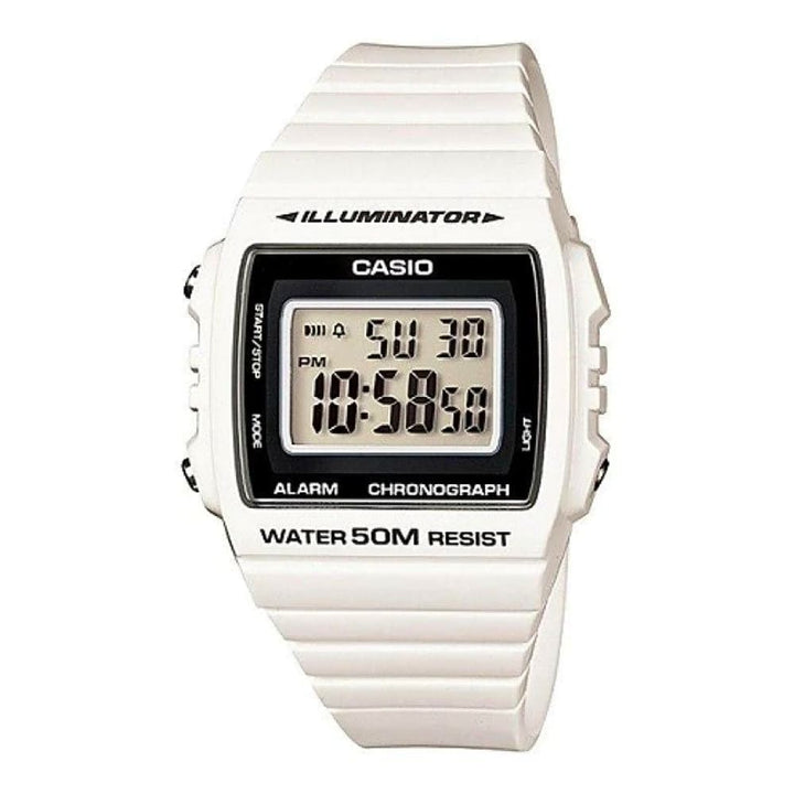 Casio Digital W-215H-7AVDF Modern White Watch - View 1