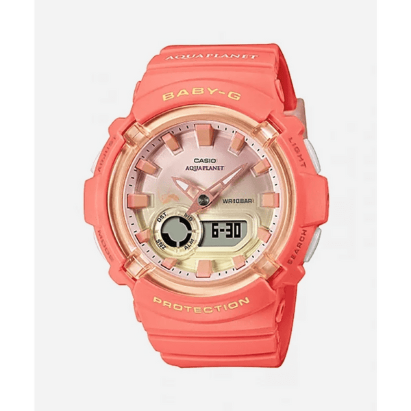 Casio Baby-G BGA-280AQ-4ADR Aqua Planet Pink & White Watch - View 1