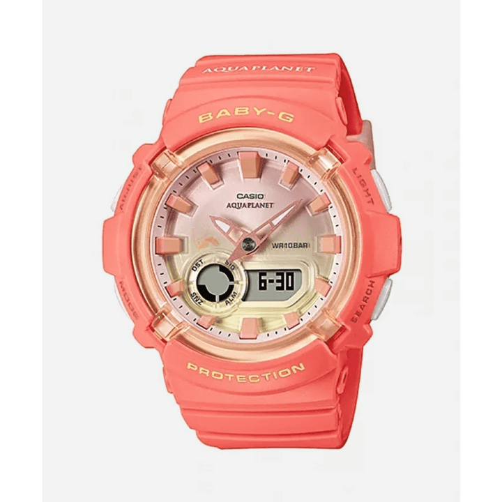 Casio Baby-G BGA-280AQ-4ADR Aqua Planet Pink & White Watch - View 1