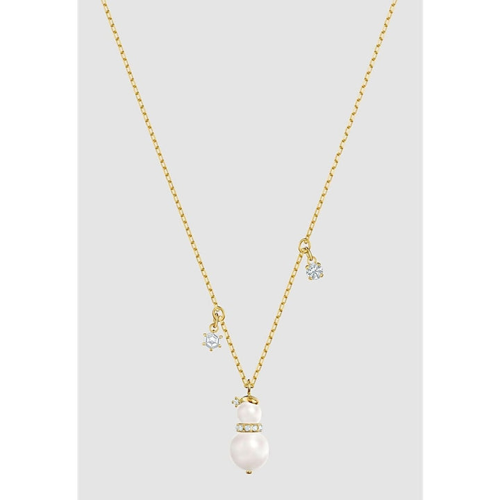 Swarovski Little Snowman Pendant: White & Gold Charm (5410652) - View 3
