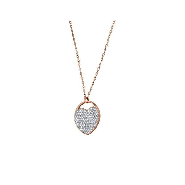 Swarovski Ginger Rose Gold Heart Pendant 5479915 - View 1