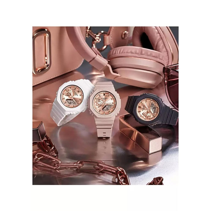 Casio G-Shock GMA-S2100MD-4AER Women's Pink Gold Accented Watch - View 2