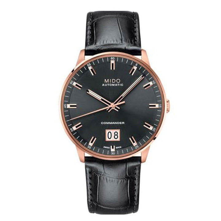 MIDO Commander Big Date: Black & Rose Gold Elegance M0216263605100 - View 1
