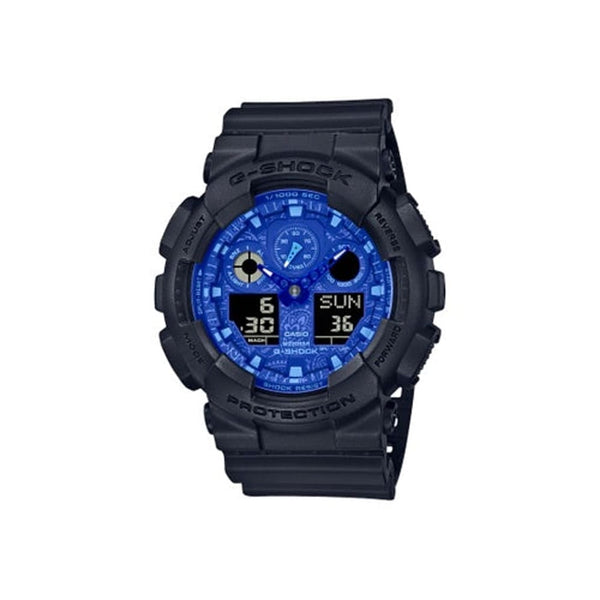 Casio G-Shock Blue Paisley GA-100BP-1AER Sport Watch - View 1