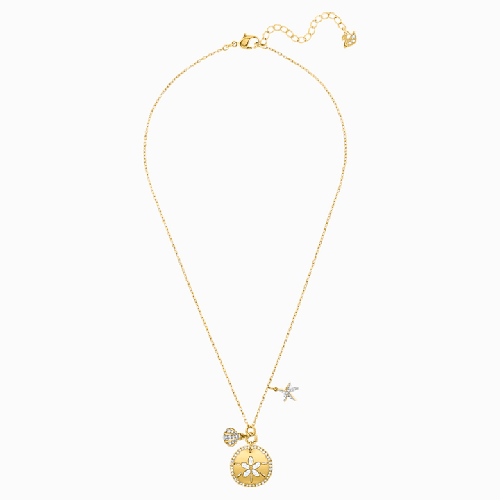 Swarovski Ocean Sand Coin Necklace - Gold Tone 5462580 - View 2