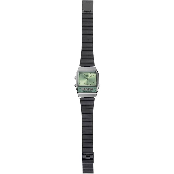 Casio Vintage AQ-800ECGG-3ADF Grey & Orange Dual Time Watch - View 2