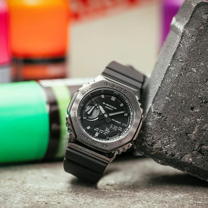 Casio G-Shock GM-2100BB-1AER Black Metal & Resin Timepiece - View 3