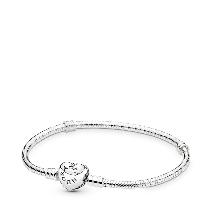 Pandora Moments Sparkling Heart Pavé Clasp Bracelet 590727CZ-16 - View 3